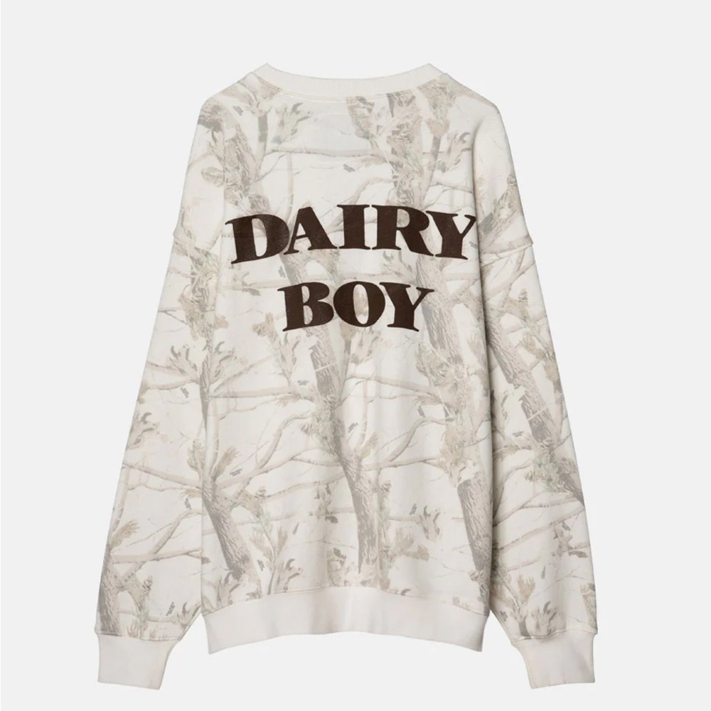 Dairy Boy Oversized Crewneck - Woodland Camo